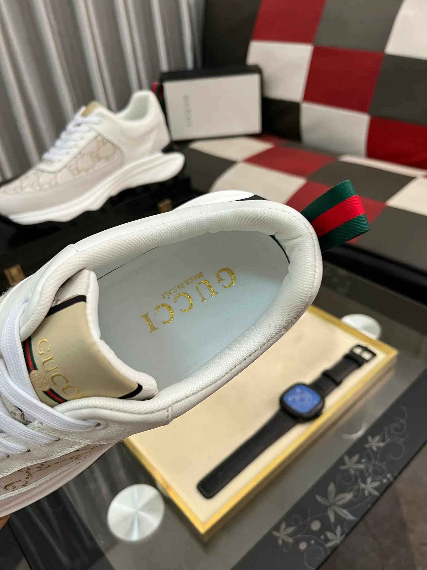 Men's Men's Shoes💰458⌚️⌚️[GUCCI] Gucci men's casual shoes are absolutely popular🔥The ultimate matching item for trendy men! The charm of super texture is irresistible, the main recommendation, the flower leather color is bright! The upper is made of high-quality brand printed fabric with cowhide, breathable leather lining and wear-resistant rubber sole, noble and elegant! Extremely comfortable🎁🎁You can be as handsome as you want💪 38-444⃣️colors available